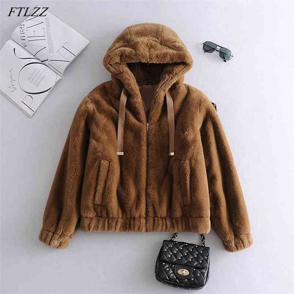 winter women fur coat long sleeve thick warm jacket faux hooded zipper chic female outwear 210430, Black;brown
winter women fur coat long sleeve thick warm jacket faux hooded zipper chic female outwear 210430, Black;brown
