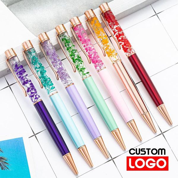 ballpoint pens metal creative oil dried flower pen customized logo engraved text birthday gifts party advertising, Blue;orange
ballpoint pens metal creative oil dried flower pen customized logo engraved text birthday gifts party advertising, Blue;orange