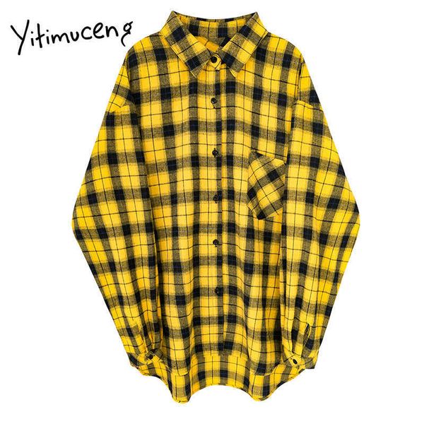yitimuceng blouse women plaid shirts pocket clothing office lady turn-down collar plus size comfortable button up shirt 210601, White
yitimuceng blouse women plaid shirts pocket clothing office lady turn-down collar plus size comfortable button up shirt 210601, White