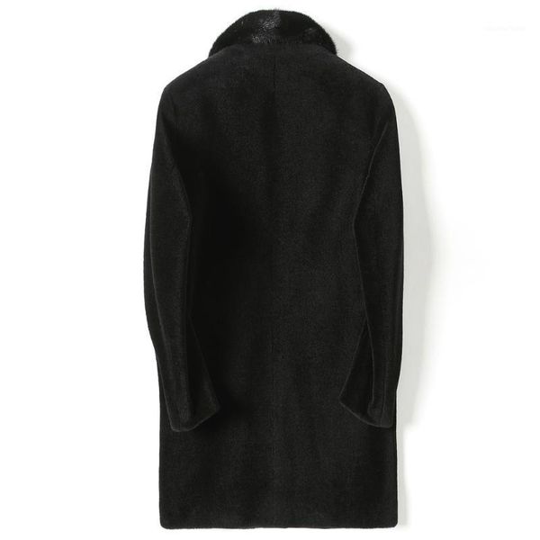 men's leather & faux winter jacket men real fur coat long sheep shearling wool mink collar plus size warm 2021 kfs18m201-1 kj3811, Black
men's leather & faux winter jacket men real fur coat long sheep shearling wool mink collar plus size warm 2021 kfs18m201-1 kj3811, Black