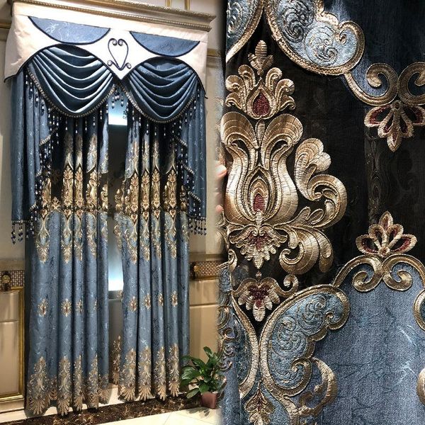 curtain & drapes european style curtains high-end hollow embroidery for living room bedroom chenille blue valance
curtain & drapes european style curtains high-end hollow embroidery for living room bedroom chenille blue valance