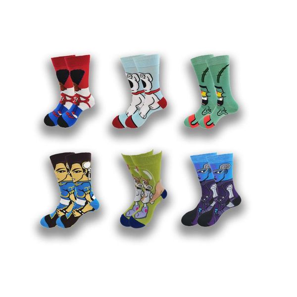 men's socks personality novel and interesting cartoon pattern man autumn happy harajuku hip-hop combed cotton, Black
men's socks personality novel and interesting cartoon pattern man autumn happy harajuku hip-hop combed cotton, Black