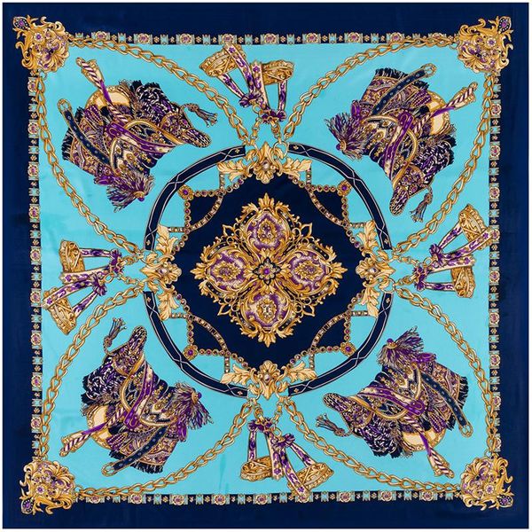scarves 2021 100% silk scarf women large shawls saddle chain stoles square bandana luxury kerchief hijab female foulards 130cm, Blue;gray
scarves 2021 100% silk scarf women large shawls saddle chain stoles square bandana luxury kerchief hijab female foulards 130cm, Blue;gray