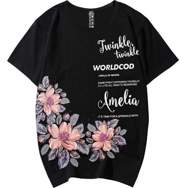 short sleeve cotton big t shirt men's tees o neck print flowers t-shirt men casual summer tshirt plus size 2xl-9xl 160cm t-shirts, White;black
short sleeve cotton big t shirt men's tees o neck print flowers t-shirt men casual summer tshirt plus size 2xl-9xl 160cm t-shirts, White;black