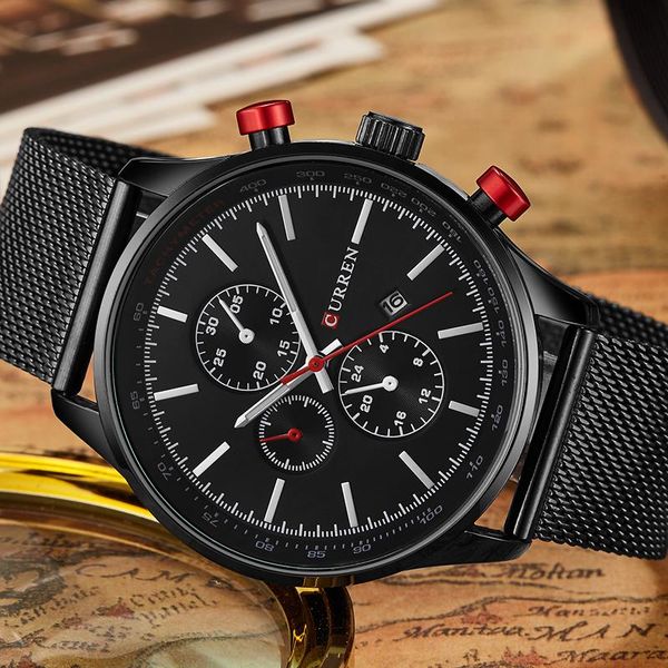 wristwatches curren men wrist watches mesh band ultra thin dial watch black designer quartz wristwatch reloj hombre 2021, Slivery;brown
wristwatches curren men wrist watches mesh band ultra thin dial watch black designer quartz wristwatch reloj hombre 2021, Slivery;brown
