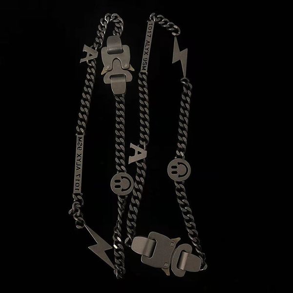 light luxury men's metal safety buckle titanium steel short necklace fashion personality hip-hop female jewelry, Silver
light luxury men's metal safety buckle titanium steel short necklace fashion personality hip-hop female jewelry, Silver