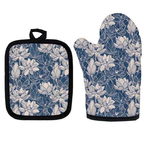 oven mitts fashion lotus floral style kitchen microwave gloves 2pcs pot holders and insulation pads for home cooking bbq baking party
oven mitts fashion lotus floral style kitchen microwave gloves 2pcs pot holders and insulation pads for home cooking bbq baking party