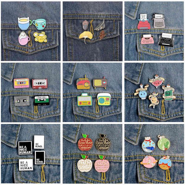 4pcs/set enamel pins for backpack typewriter audio tape mood potion brooches badges fashion pin jewelry gifts friends whole, Gray
4pcs/set enamel pins for backpack typewriter audio tape mood potion brooches badges fashion pin jewelry gifts friends whole, Gray
