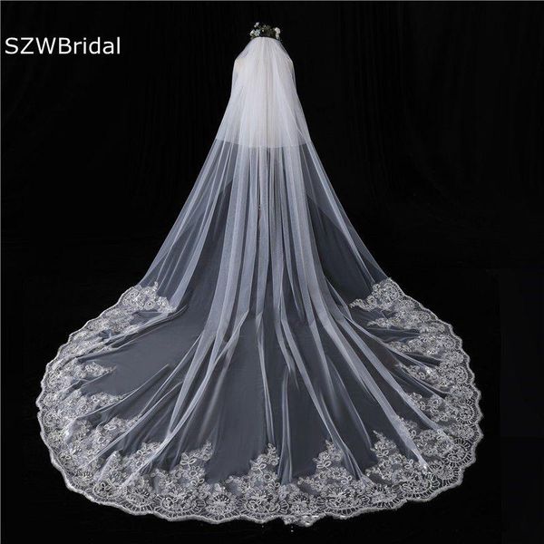 bridal veils arrival two layers cathedral wedding veil welon slubny lace appliques mantilla de novia accessories, Black
bridal veils arrival two layers cathedral wedding veil welon slubny lace appliques mantilla de novia accessories, Black