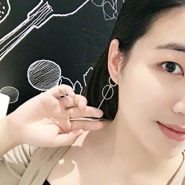 studs earrings korean creative simple fashion geometric long size circle tassel, Golden;silver
studs earrings korean creative simple fashion geometric long size circle tassel, Golden;silver