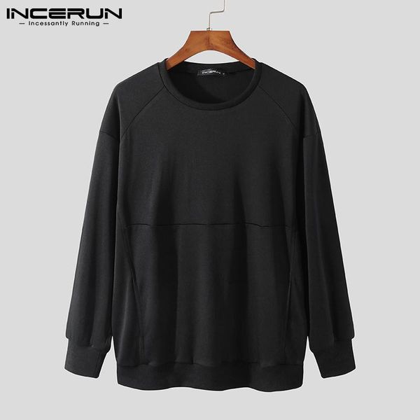 men's hoodies & sweatshirts incerun fashion men round neck long sleeve solid color streetwear casual pullovers loose korean 2021 5xl, Black
men's hoodies & sweatshirts incerun fashion men round neck long sleeve solid color streetwear casual pullovers loose korean 2021 5xl, Black