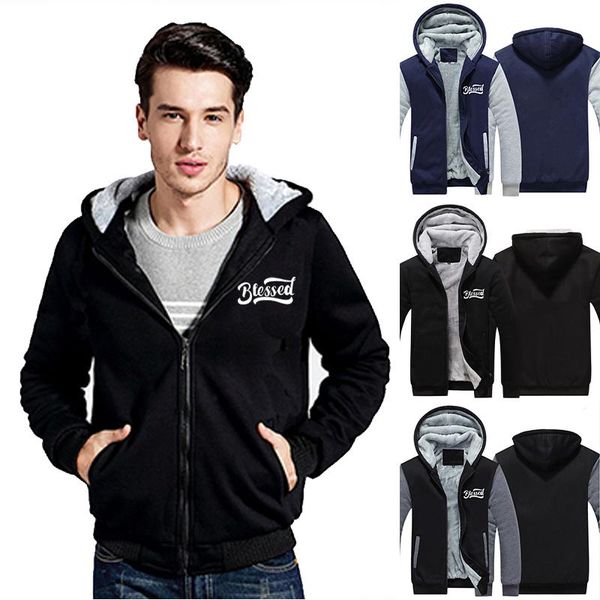 men's jackets fashion men autunn warm blessed printed coat casual long sleeve hooded sweater thicken zipper pullover sweatshirts, Black;brown
men's jackets fashion men autunn warm blessed printed coat casual long sleeve hooded sweater thicken zipper pullover sweatshirts, Black;brown