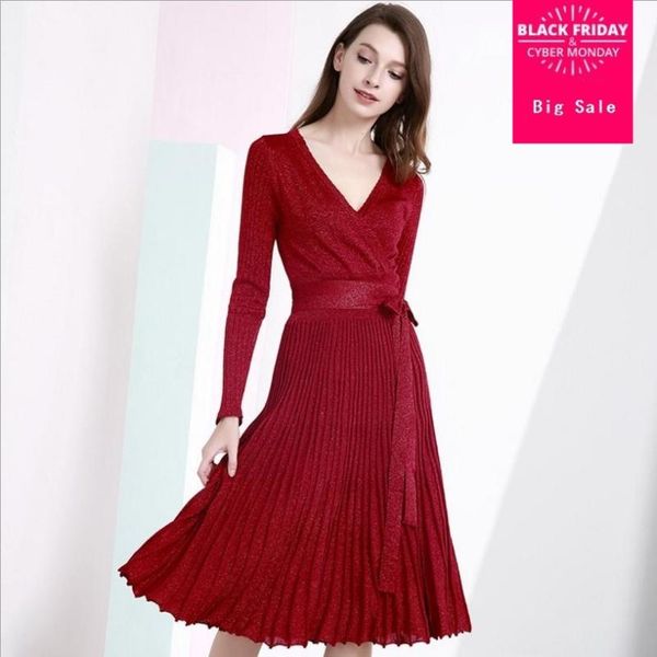 casual dresses fashion sxey sequined dark v knitting pleated dress female 2021 spring autumn patchwork high waist long sleeve l717, Black;gray
casual dresses fashion sxey sequined dark v knitting pleated dress female 2021 spring autumn patchwork high waist long sleeve l717, Black;gray