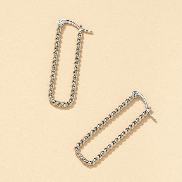 trendy classic twisted texture metal earring geometric u-shaped drop women wedding party jewelry 2021 dangle & chandelier, Silver
trendy classic twisted texture metal earring geometric u-shaped drop women wedding party jewelry 2021 dangle & chandelier, Silver