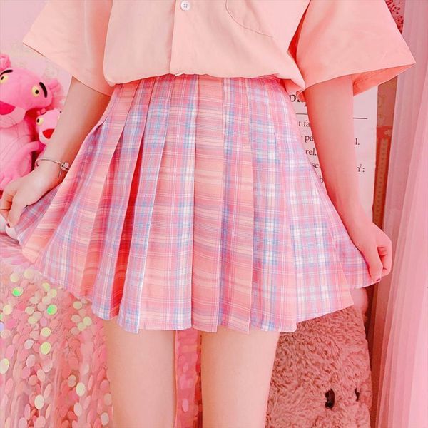 a line high waist womens skirt plaid pleated mini shorts harajuk cute japan uniform kawaii pink lovely sweet skater skirts, Black
a line high waist womens skirt plaid pleated mini shorts harajuk cute japan uniform kawaii pink lovely sweet skater skirts, Black