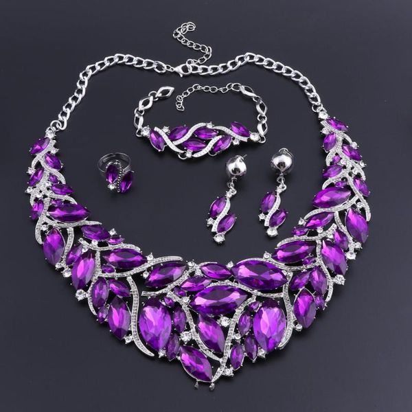earrings & necklace oeoeos luxury silver plated crystal bridal jewelry sets for brides ring set wedding party costume accessories
earrings & necklace oeoeos luxury silver plated crystal bridal jewelry sets for brides ring set wedding party costume accessories