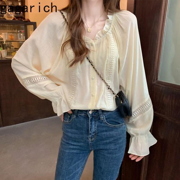 women's blouses & shirts gagarich woman 2021 ins fashion elegant solid versatile v-neck single breast hollow out butterfly sleeves fema, White
women's blouses & shirts gagarich woman 2021 ins fashion elegant solid versatile v-neck single breast hollow out butterfly sleeves fema, White