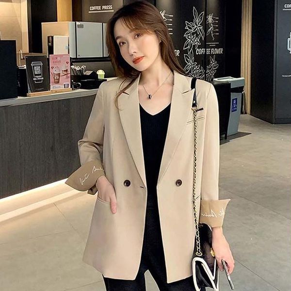 women's suits & blazers zoki autumn temperament suit jacket women design loose black blazer apricot tailored coat korean office lady ov, White;black
women's suits & blazers zoki autumn temperament suit jacket women design loose black blazer apricot tailored coat korean office lady ov, White;black