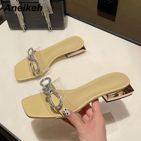 slippers aneikeh fashion square toe pvc low heel leisure crystal bordered butterfly-knot women mules sandalias mujer 2021, Black
slippers aneikeh fashion square toe pvc low heel leisure crystal bordered butterfly-knot women mules sandalias mujer 2021, Black