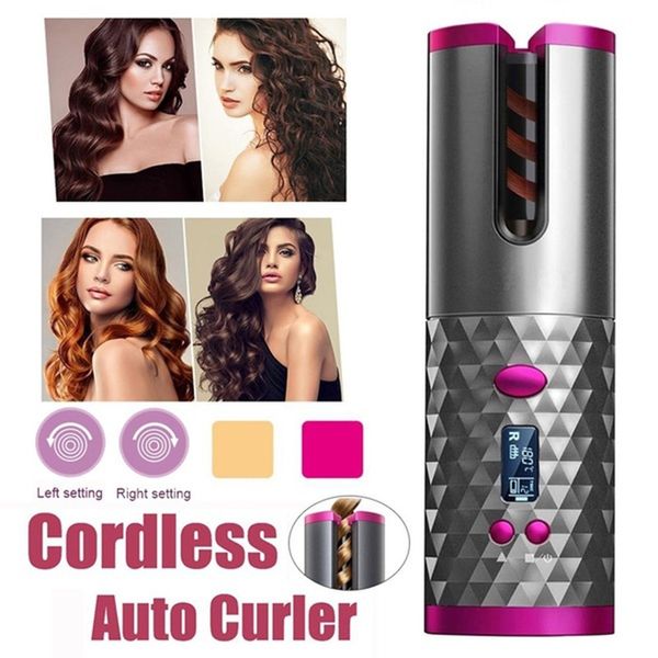 usb hair curler rechargeable wireless automatic curling iron ceramic rotating cordlesstimer lcd digital hair stying tools
usb hair curler rechargeable wireless automatic curling iron ceramic rotating cordlesstimer lcd digital hair stying tools