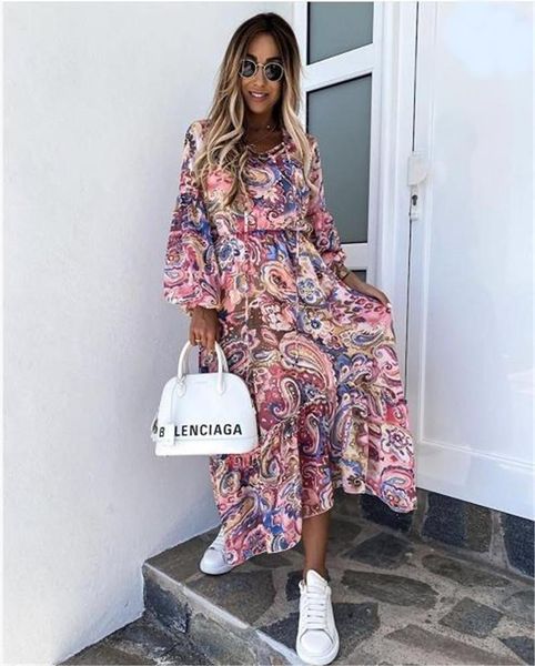 vintage floral print dress women sleepwear summer lantern sleeve dresses elegant o neck party long maxi boho vestidos plus size, Black;red
vintage floral print dress women sleepwear summer lantern sleeve dresses elegant o neck party long maxi boho vestidos plus size, Black;red