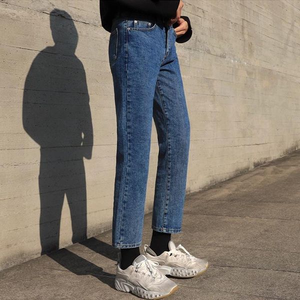 mens spring long denim pants fashion slim jeans straight loose new korean trend casual ankle-length pants streetwear_yw_rw, Blue
mens spring long denim pants fashion slim jeans straight loose new korean trend casual ankle-length pants streetwear_yw_rw, Blue