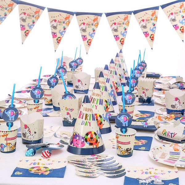 disposable dinnerware animal party tableware set paper napkins plates cups banner box for children baby shower birthday supplies decoration
disposable dinnerware animal party tableware set paper napkins plates cups banner box for children baby shower birthday supplies decoration