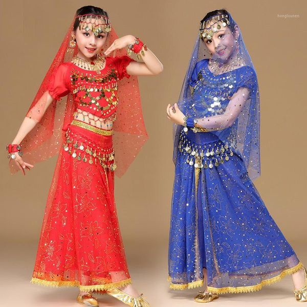 stage wear style kids belly dance costume set sari bollywood children outfit chiffon performance clothes sets, Black;red
stage wear style kids belly dance costume set sari bollywood children outfit chiffon performance clothes sets, Black;red