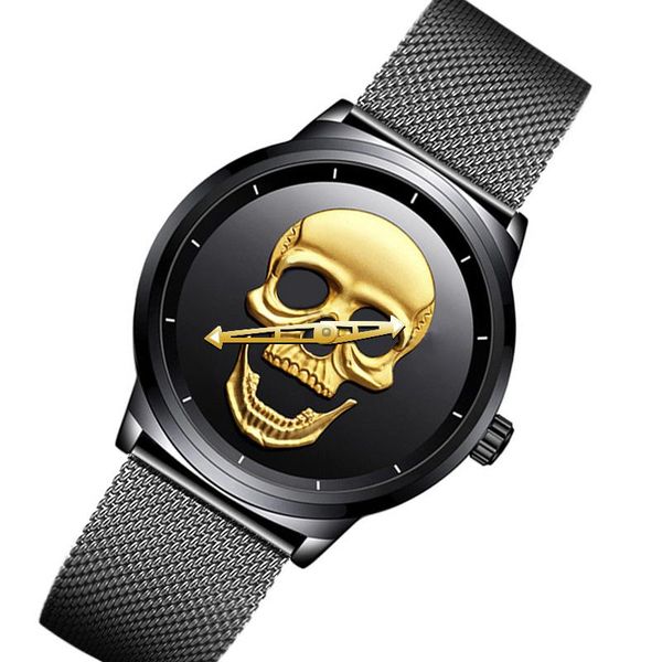 personality unique skull men watch quartz creative sports all steel male clock street fashion man wristwatches, Slivery;brown
personality unique skull men watch quartz creative sports all steel male clock street fashion man wristwatches, Slivery;brown