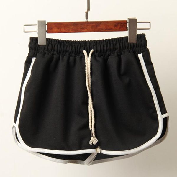 women's shorts plus size fitness black women summer beach mini short pants feminino spodenki, White;black 
women's shorts plus size fitness black women summer beach mini short pants feminino spodenki, White;black