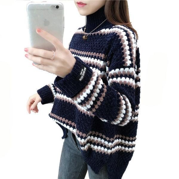 women's sweaters thicken pullovers autumn winter sweater for women turtleneck solid basic soft ladies warm jumper knitwear top, White;black
women's sweaters thicken pullovers autumn winter sweater for women turtleneck solid basic soft ladies warm jumper knitwear top, White;black
