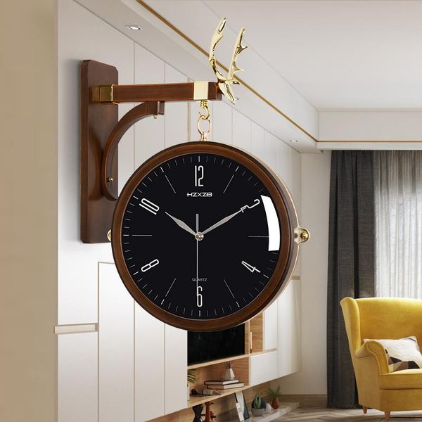 nordic wall clock modern design double sided luxury wooden decor living room orologio da parete home decoration clocks
nordic wall clock modern design double sided luxury wooden decor living room orologio da parete home decoration clocks