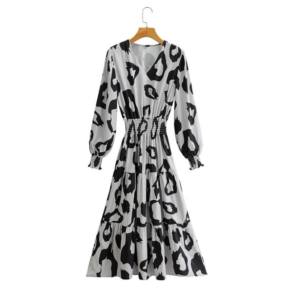 spring women leopard print v neck elastic waist midi dress female long sleeve clothes casual lady loose vestido d7060 210430, Black;gray
spring women leopard print v neck elastic waist midi dress female long sleeve clothes casual lady loose vestido d7060 210430, Black;gray