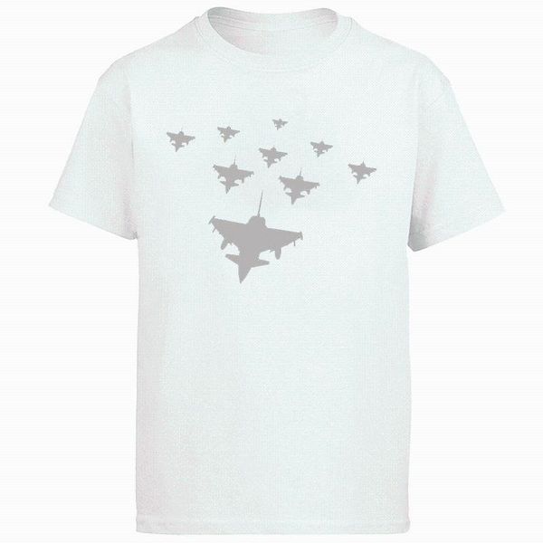 men's t-shirts cotton men t shirt design t-shirt eurofighter formation airforce luftwaffe airplane kampfjet tee streetwear clothing, White;black