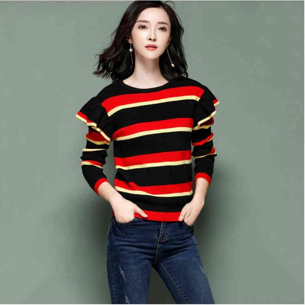 winter long sve black stripe crew neck sweater, size s, , l, 2020, White;black
winter long sve black stripe crew neck sweater, size s, , l, 2020, White;black