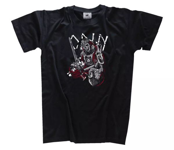 odin ii goat and sword german viking t-shirt s-3xl, White;black 
odin ii goat and sword german viking t-shirt s-3xl, White;black