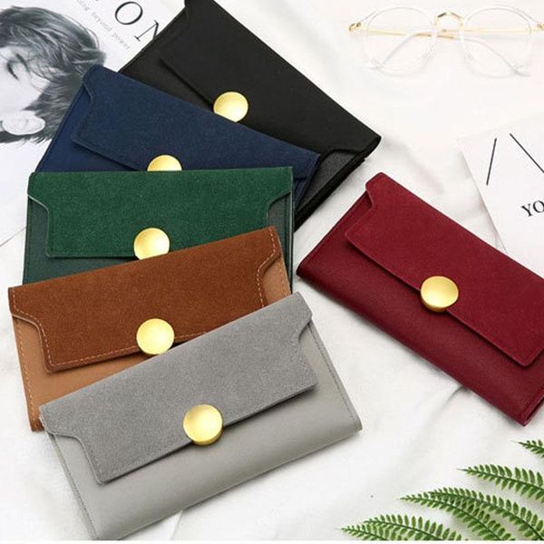 wallets 1pc round metal buckle minimalist wallet women matte long two fold large capacity pu leather female coin purse, Red;black
wallets 1pc round metal buckle minimalist wallet women matte long two fold large capacity pu leather female coin purse, Red;black