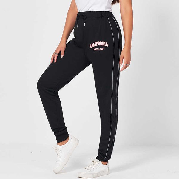 women's pants & capris spring summer fashion letters printed ribbon stitching elastic waist drawstring loose and versatile casual, Black;white
women's pants & capris spring summer fashion letters printed ribbon stitching elastic waist drawstring loose and versatile casual, Black;white