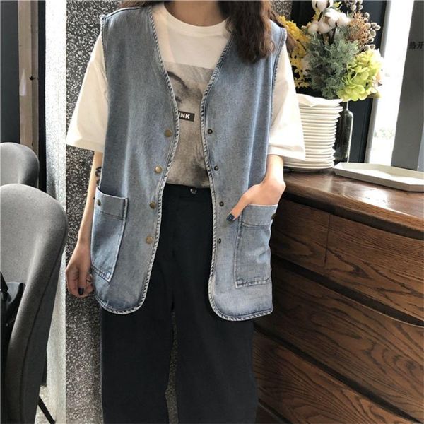 women's vests woman jacket vest spring autumn blue denim korean coat sleeveless single-breasted women chaleco mujer y457, Black;white
women's vests woman jacket vest spring autumn blue denim korean coat sleeveless single-breasted women chaleco mujer y457, Black;white