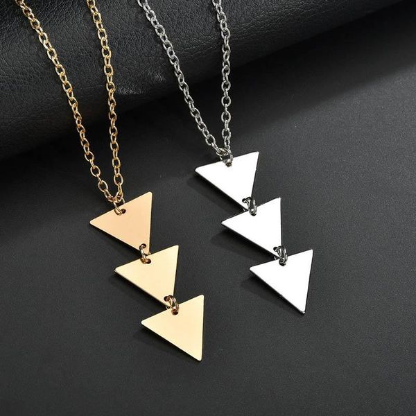 pendant necklaces fashion women gold chain choker triangle long necklace jewelry female women's, Silver
pendant necklaces fashion women gold chain choker triangle long necklace jewelry female women's, Silver