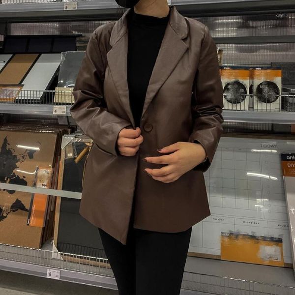 women's suits & blazers chic trendy stylish pu leather suit long sleeve lapel solid color party club street office formal blazer wild f, White;black
women's suits & blazers chic trendy stylish pu leather suit long sleeve lapel solid color party club street office formal blazer wild f, White;black