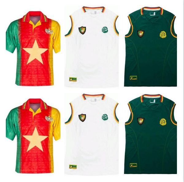 retro classic 1994 1995 2002 cameroon soccer jerseys eto'o mboma milla home away football vest tank shirt, Black;yellow
retro classic 1994 1995 2002 cameroon soccer jerseys eto'o mboma milla home away football vest tank shirt, Black;yellow