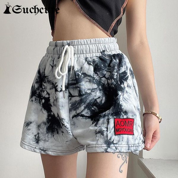 women's shorts suchcute summer casual loose sports for women drawstring high waist korean style tie dye print y2k harajuku, White;black
women's shorts suchcute summer casual loose sports for women drawstring high waist korean style tie dye print y2k harajuku, White;black