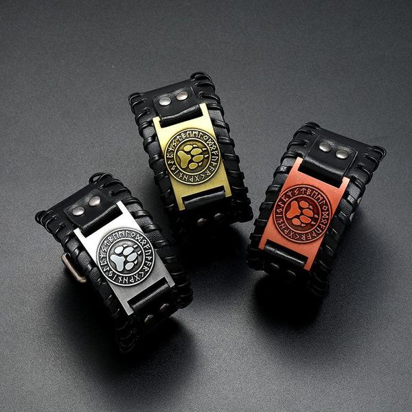 bangle metal bear claw leather bracelet men's charm wrist jewelry personality domineering birthday gifts for boys, Black
bangle metal bear claw leather bracelet men's charm wrist jewelry personality domineering birthday gifts for boys, Black