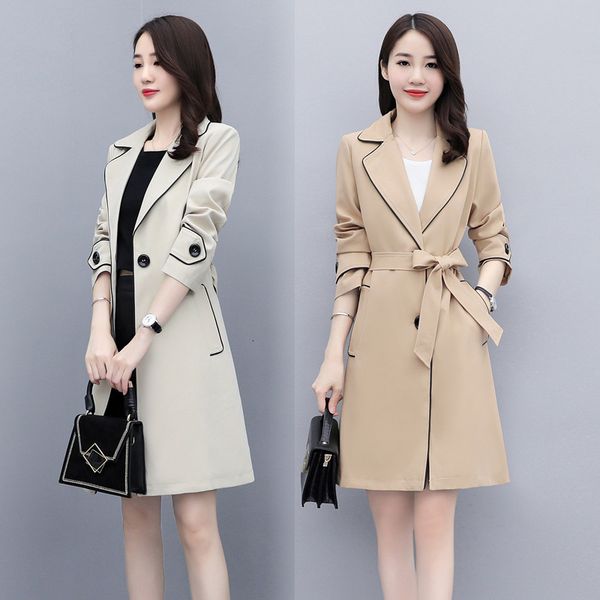 luxury women's short coatwindbreaker 2021 medium long small man korean style temperament close waist thin coat woman, Black;brown
luxury women's short coatwindbreaker 2021 medium long small man korean style temperament close waist thin coat woman, Black;brown