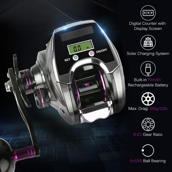 6+1bb 8.0:1 ratio digital display baitcasting reel with solar charging system high speed fishing line counter reels
6+1bb 8.0:1 ratio digital display baitcasting reel with solar charging system high speed fishing line counter reels