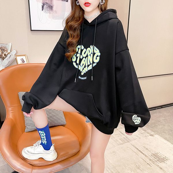 versatile women's clothing 2021 autumn winter new national fashion long sleeve hooded sweater love foam printing couple's coat, Blue;black
versatile women's clothing 2021 autumn winter new national fashion long sleeve hooded sweater love foam printing couple's coat, Blue;black