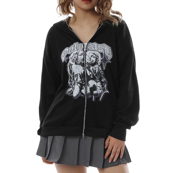 women's hoodies & sweatshirts female coat floral print long sleeve hooded jacket blouse with zipper for spring fall black s m
women's hoodies & sweatshirts female coat floral print long sleeve hooded jacket blouse with zipper for spring fall black s m