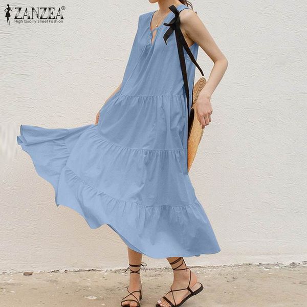 dresses fashion solid ruffle dress women's summer sundress 2021 casual sleeveless tank vestidos female v neck maxi robe plus size, Black;gray
dresses fashion solid ruffle dress women's summer sundress 2021 casual sleeveless tank vestidos female v neck maxi robe plus size, Black;gray