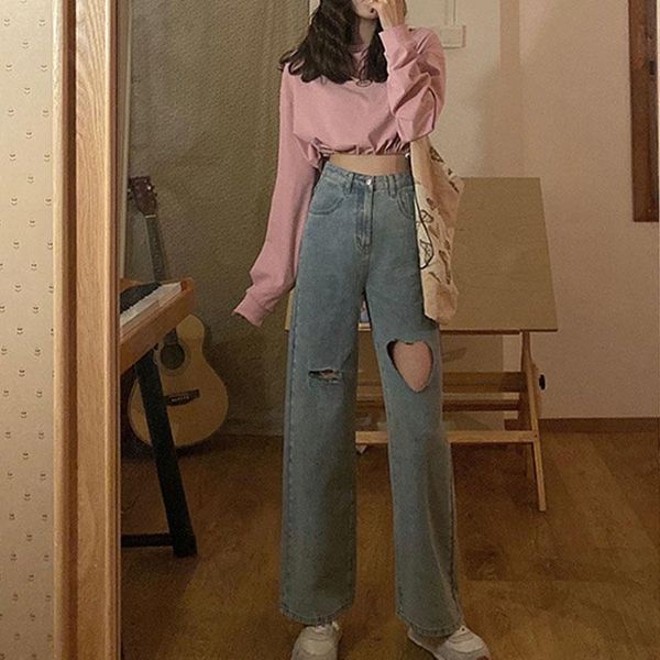 women's jeans vintage black mom y2k korean denim pants full length trouser 2021 women heart hole high waist harajuku streetwear, Blue
women's jeans vintage black mom y2k korean denim pants full length trouser 2021 women heart hole high waist harajuku streetwear, Blue